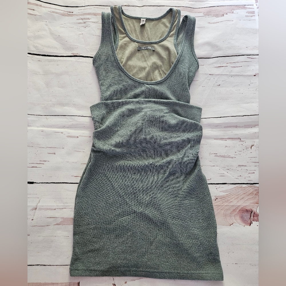 The Bearun Women's Sleeveless Blue Grey Mini Dress Size Medium